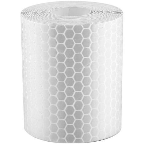 Reflective Adhesive Tape Safety Warning Tape Safety Marking Tape Silver White 2 Rolls 5300cm-Fei Yu (1/4)