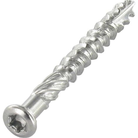 Vis terrasse TEKOR Tête fraisée Cranté TORX T20 4.5X60 Pointe antifendage type 17 Inox A2-100 pièces (1/4)