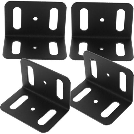 4pièces Équerres Robustes Métal pour Fixation de Boîte aux Lettres Supports Étagères Métalliques Équerres Angle pour Bois et Meubles (1/4)