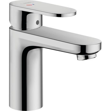 Vitra Ensemble Lavabo 45x40 cm avec trou pour robinetterie au milieu + Mitigeur Vernis Blend avec tirette et vidage synthétique (1/3)