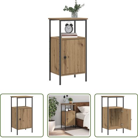 Holzwerkstoff - Nachttisch Artisan-Eiche 41x31x80 cm Holzwerkstoff (1/5)
