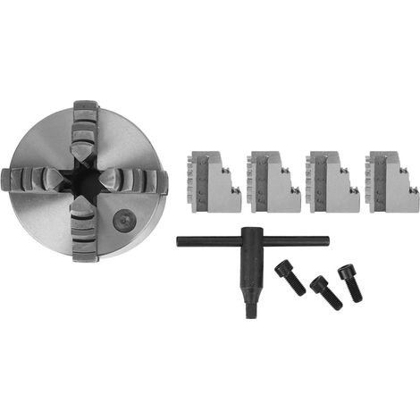 Mandrin auto-centrant 4 mors 100mm 3.9 pouces, plage de serrage haute précision pour tours mécaniques