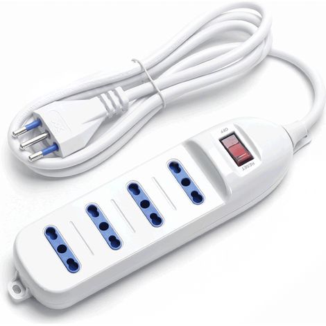 Aigostar Multipresa 4 Vie Interruttore Cavo 1.5m 10A Protezione Bambini (1/3)