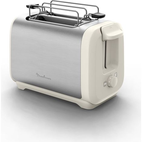 Grille-pain 2 Fentes Inox 1100W Chauffe-viennoiseries (1/2)