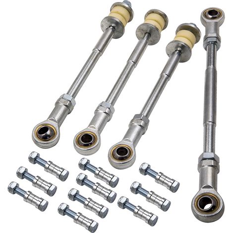 4 Kit De Enlace De Barra Estabilizadora Ajustable Delantera Trasera Para Nissan