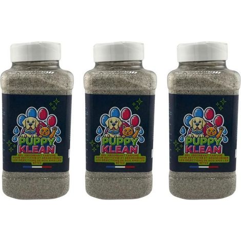 PUPPYKLEAN poudre absorbante urine & déjections eucalyptus - désodorisant 3 x 1L