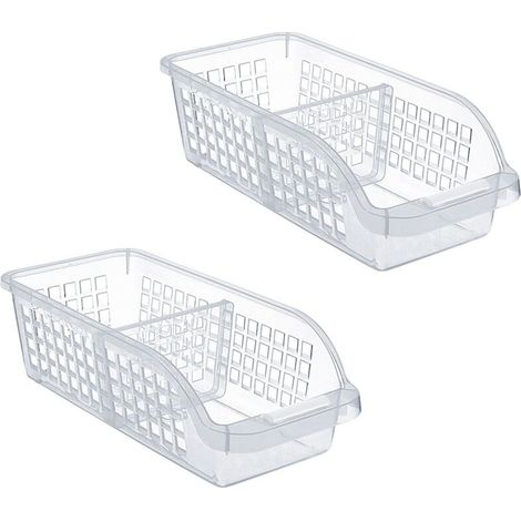 2PCS Coffre-Fort de Stockage Avec une Plaque Séparatrice - Conteneur de Stockage de Cuisine, Réfrigérateur et Autres Organisateurs (1/5)