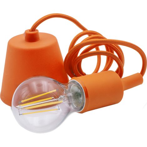 PORTALAMPADA A SOSPENSIONE IN SILICONE FANTASY E27 ROSSO -FTRO150