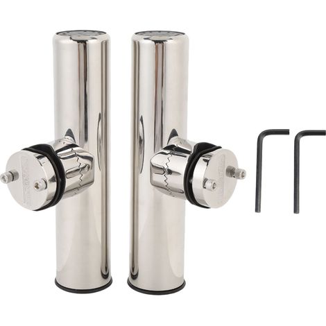 Supports de canne à pêche pour bateau de Style tournoi, 2 pièces, pince en acier inoxydable sur poteau de montage sur Rail monté sur des Rails verticaux ou horizontaux, diamètre Applicable. 28-32 mm ( (1/5)