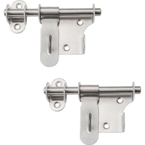 Cadenas en deux parties avec trou, verrou coulissant en acier inoxydable avec trou, verrou de sécurité pour porte