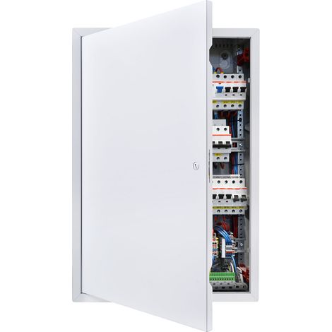VEVOR Trappe de Visite 64x44 cm, Panneau deAcces pour Cloisons Seches Placo en Acier Galvanise, pour Plafond Plomberie et Electricite, Trappe de Maintenance Dimensions de Decoupe 42x62 cm, Blanc (1/5)