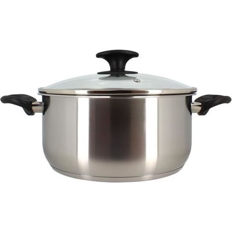 Dutch oven - MENASTYL - 6020256 - Stainless steel - 24 cm - Suitable for all heat sources including induction (1/5)