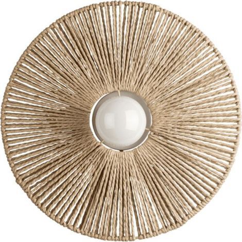 Applique murale LED en fibres naturelles – Éclairage chaleureux sans abat-jour – Compatible culot E27, 60W – APKAOLY – Mathias Luminaires (1/5)