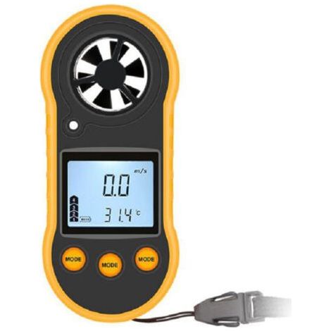 1pc Portable Digital Wind Speed Meter with Backlit Function Ergonomic Anemometer for Measuring Temperature Outdoor Wind Speed
