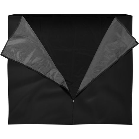 ML-Design Housse d'Étagère à Bois de Cheminée, 185L x 125H cm, Noir, Résistant aux Intempéries, Polyester avec Revêtement PVC, Bâche de Protection Étagère à Bois de Chauffage, Couverture de Pluie