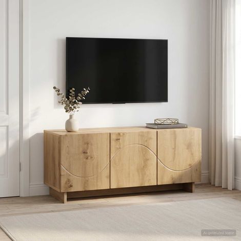 vidaXL Meuble TV 90 x 34,5 x 40 cm Chêne artisanal Bois d'ingénierie (1/5)