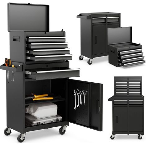 5-Drawer Rolling Tool Chest High Capacity Tool Storage Cabinet w/ Lockable Wheel (1/5)