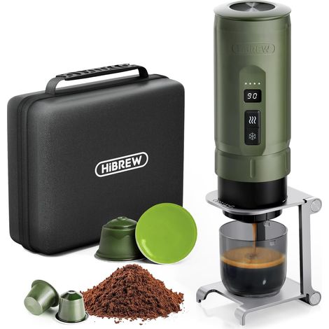 H4C Explorer – Cafetière Espresso Électrique Portable, Machine à Café Rechargeable USB-C pour Camping et Voyages, Compacte pour Capsules et Café Moulu (1/5)