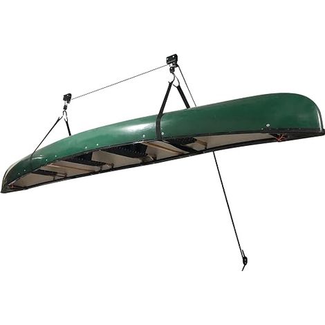 Suspension murale pour vélo, kayak, poulie, capacité de charge jusqu'à 57 kg, support de plafond, garage, système de poulie, kayak, canoë, échelle, ascenseur (1/5)