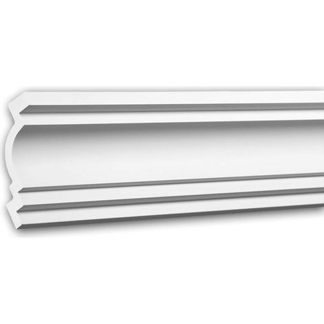 Eckleiste Profhome 150249 Deckenleiste Stuckleiste Zierleiste Neo-Klassizismus-Stil weiß 2 m