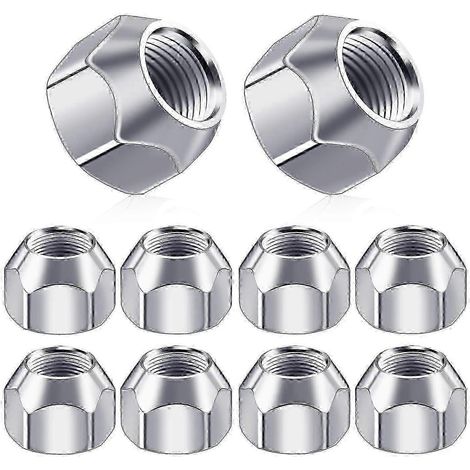 Compatible avec les écrous de moyeu de roue de remorque M10 (lot de 10), écrous de moyeu à tête conique (1/5)