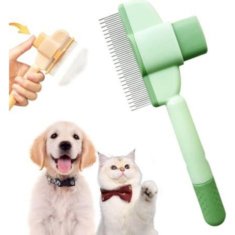 Brosse Activ Pet - Brosse Attrape'poils, Anti Poils Pour Chats Pour Chien, élimine Jusqu’à 95% Des Poils Morts, Toilettage Doux Et Efficace Pour Tous Types De Pelage, Vert (1/5)