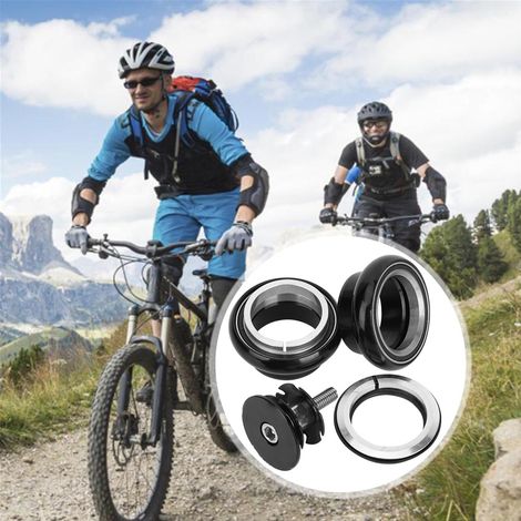 Jeu de direction 34mm en alliage d'aluminium pour vélo route et VTT, compatible avec la plupart des cadres et fourches.
