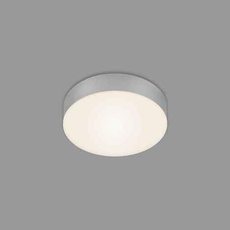 Plafonnier LED sans cadre, LED plafonnier, LED montage en saillie, température de couleur blanc chaud, Ø157 mm, argenté (1/5)