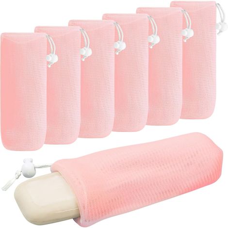 CCYKXA Set mit 5 Seifennetzen für Seifenstücke, Peelingseifen, Schaumseifen und zum Trocknen von Seife in der Dusche