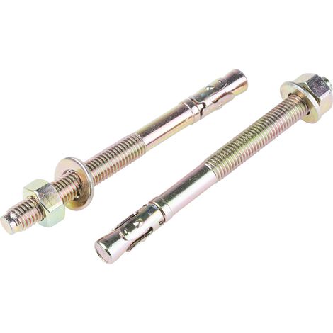 Boulon d'ancrage RS PRO, en Acier au carbone M12, 12mm x 140mm ( Prix pour Sachet de 5 )