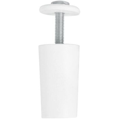 Butée pour volets roulants, en plastique, blanc, amortisseur avec vis M5 antirouille et rondelle extérieure, résistante aux intempéries, longueur : 40 mm (1/3)