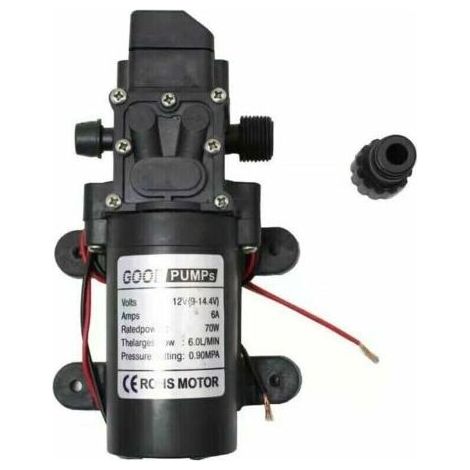 1 unité Pompe à membrane haute pression, DC 12 V, pompe auto-amorçante, pour caravane, bateau, jardin et nettoyage extérieur