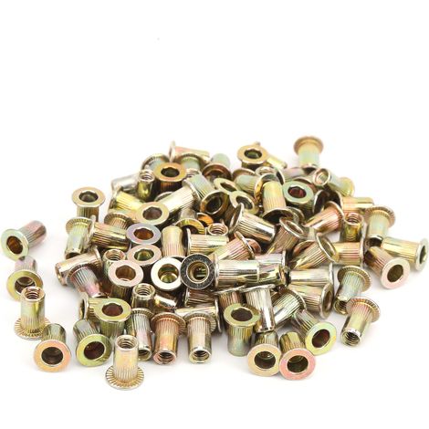 100-teiliges Set aus Flachkopf-Zinknietmuttern, M4-Hardwarezubehör (1/5)