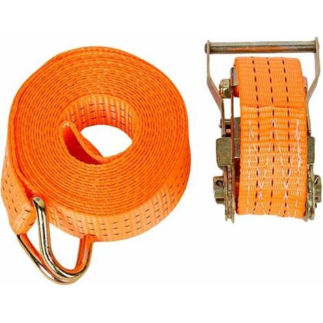 Ratchet straps, 5M x 50mm tie-down straps rated for 5000 kg. Suitable for trucks and warehouses. (1/4)