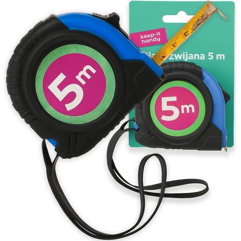 Aufgerolltes Maßband, Zentimeter-Maßband, Baumaßband 5 m