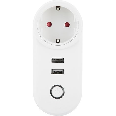 Ortviai Prise intelligente Wi-Fi avec port USB, commande à distance via appli, compatible Alexa et Google Assistant (1/5)