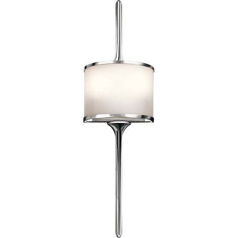 Wandleuchte Lampe Flurleuchte IP44 LED Glas Badezimmerleuchte chrom poliert (1/4)