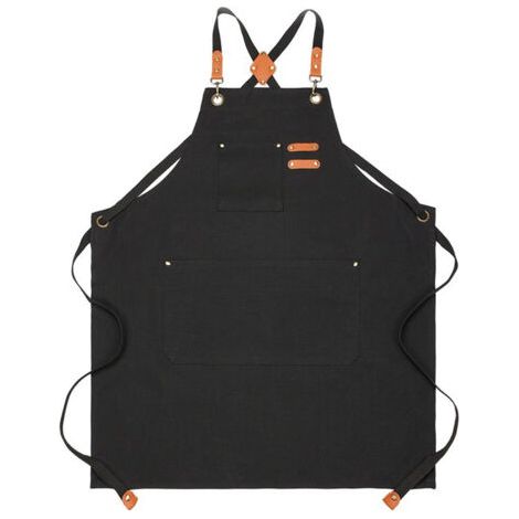 Canvas Aprons, Work Aprons for Men and Women, Chef Aprons with Adjustable Strap and 3 Pockets, Kitchen Cooking Artist Painting,