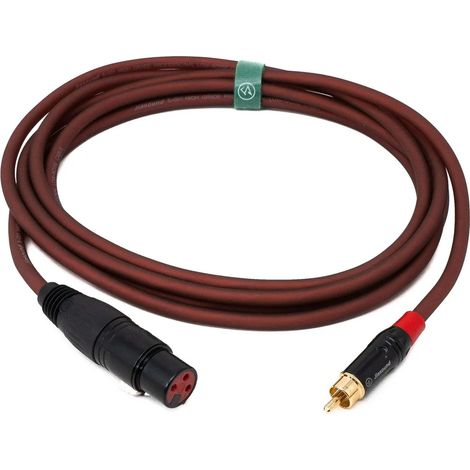 Câble RCA SYSTEM-S 3 m, adaptateur mâle vers XLR 3 broches femelle rouge (1/4)