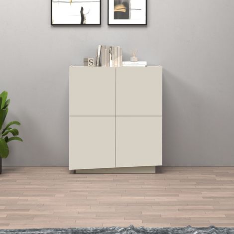 WHOUS Credenza Vela con 4 ante colore cashmere 100x35x120,4 cm (1/5)
