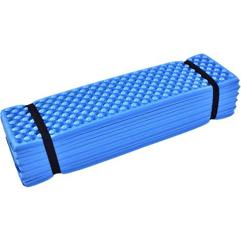Tapis de sol pliable imperméable pour camping extérieur, matelas de plage bleu, coussin de tente de couchage antidérapant (1/5)