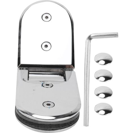 Clamp Verre Salle De Bains Pliable 135 Degres - Fixation Universelle Pour Verre 8 À 12 Mm (1/5)