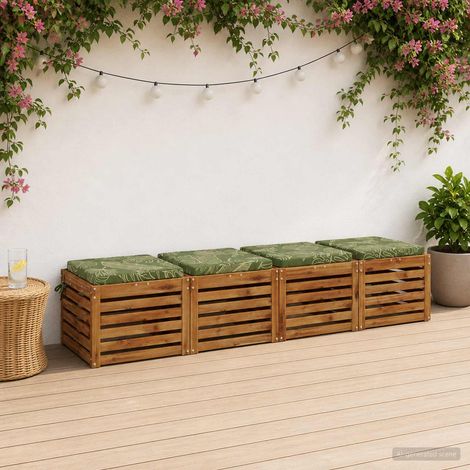 vidaXL Coussins de siège 4 pièces SOEST 4 pc 100 % polyester (1/5)