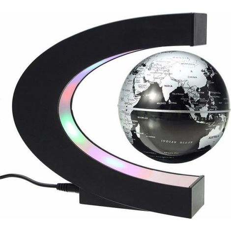 Globe Terrestre - Magnétique - Lévitation - LED - Pour Bureau Et Chambre D Enfant - 1 Pièce (1/4)