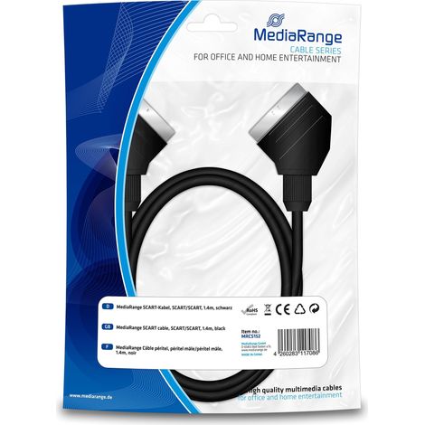 Câble Péritel - MediaRange - MRCS152 - 1.4m - Noir - Légère