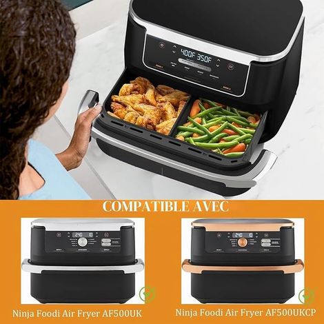 Air Fryer Silicone Mould for 10.4L AF500EU Accessory Compatible with AF500EU (5.2L x 2+10.4L) (1/4)