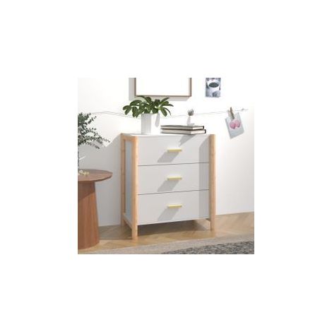 Buffet Blanc 62x38x70 Bois d'ingénierie (1/5)