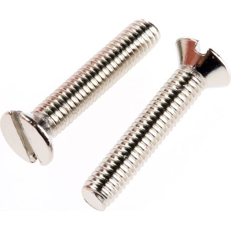 Vis à métaux RS PRO M3 à tête Fraisée fendue en Laiton, 16mm ( Prix pour Sachet de 100 )