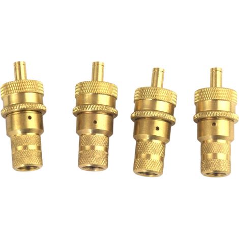 Sgonfiatore automatico per pneumatici in 4 pezzi, sgonfiatore per pneumatici auto in ottone, sgonfiatore per pneumatici regolabile per veicoli