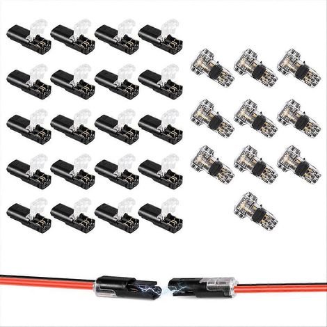 Lot de 30 connecteurs de fils basse tension, connecteurs de fils LED enfichables (1/5)